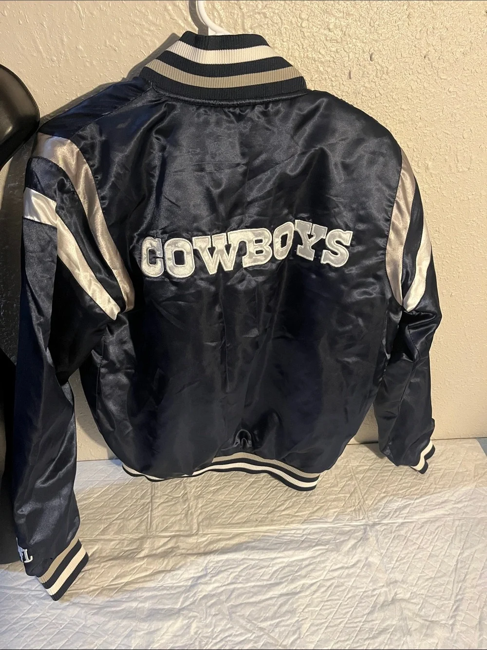 NFL Navy and White Kids Puffer Jacket with Star Logo